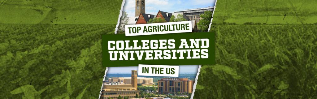 An illustration of colleges and universities in the United States with text that reads: 