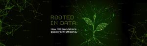 A stylized illustration of a growing plant resembles data points