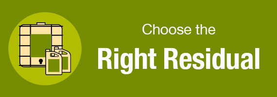 Text and a decorative icon that says "Choose the Right Residual" 